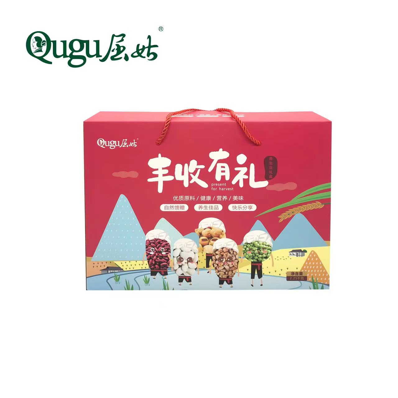 屈姑丰收有礼豆子2.25kg礼盒（450g*5袋）